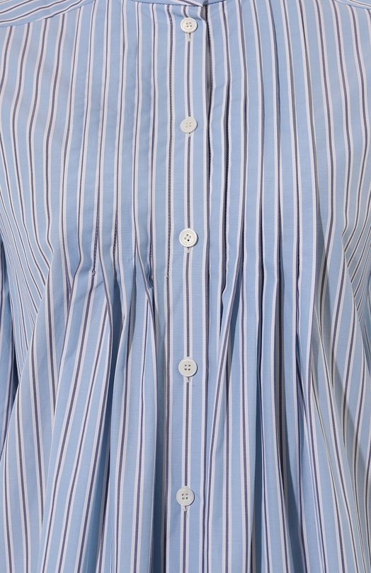 Хлопковая рубашка Alberta Ferretti Голубой, фото 5