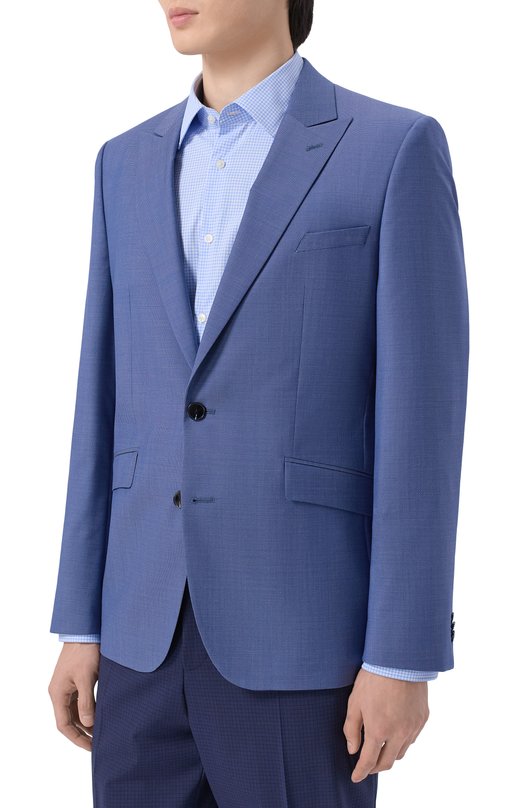 Шерстяной пиджак HUGO 50555240 Синий  50555240 Фото 3