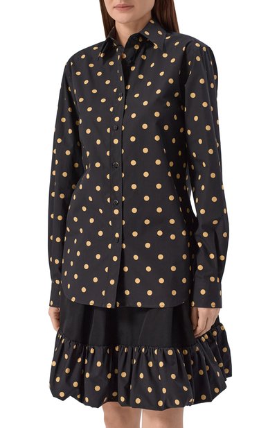 Хлопковая рубашка MOSCHINO черного цвета по цене 79950 руб., арт. A0210/5455, фото 3 Хлопковая рубашка MOSCHINO, арт. A0210/5455, фото 3