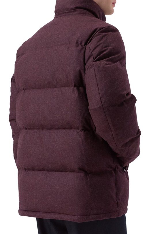 Пуховик Siberia из шерсти и кашемира 12 STOREEZ 134077 Бордовый  134077 Фото 6