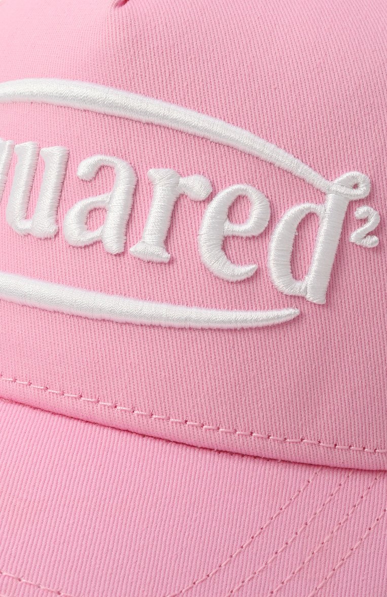 Детская хлопковая бейсболка DSQUARED2 светло-розового цвета, арт. DQ2919/D00YT | Фото 3 (Материал: Текстиль, Хлопок; Нос: Не проставлено)