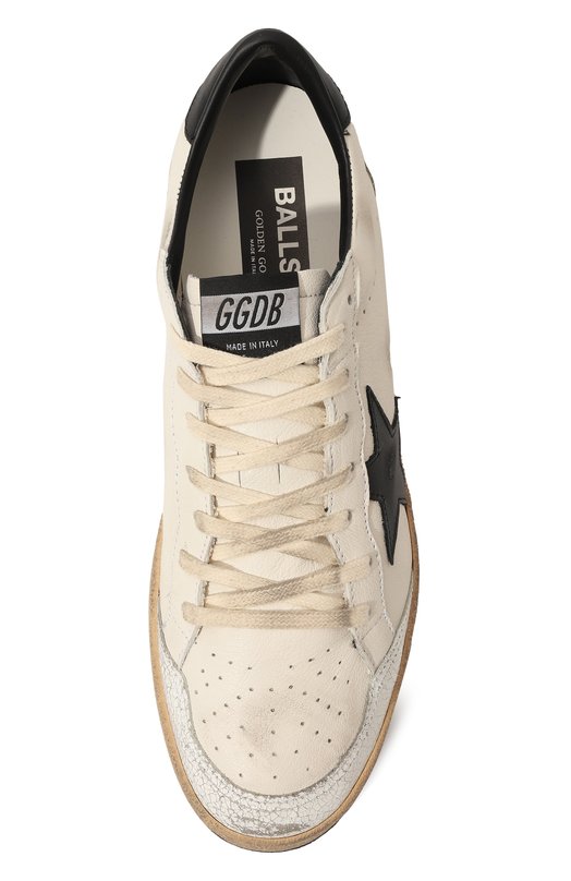 Кожаные кеды Ball Star Golden Goose Deluxe Brand GMF00117.F003771 Кремовый  GMF00117.F003771 Фото 6