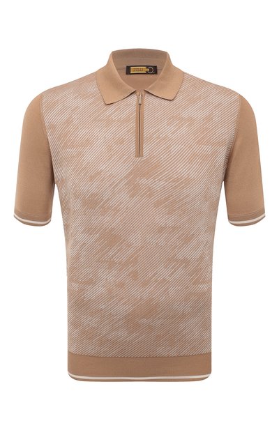 Мужская поло из шелка и хлопка ZILLI, арт. MBZ-PZ122-JACQ1/MC01