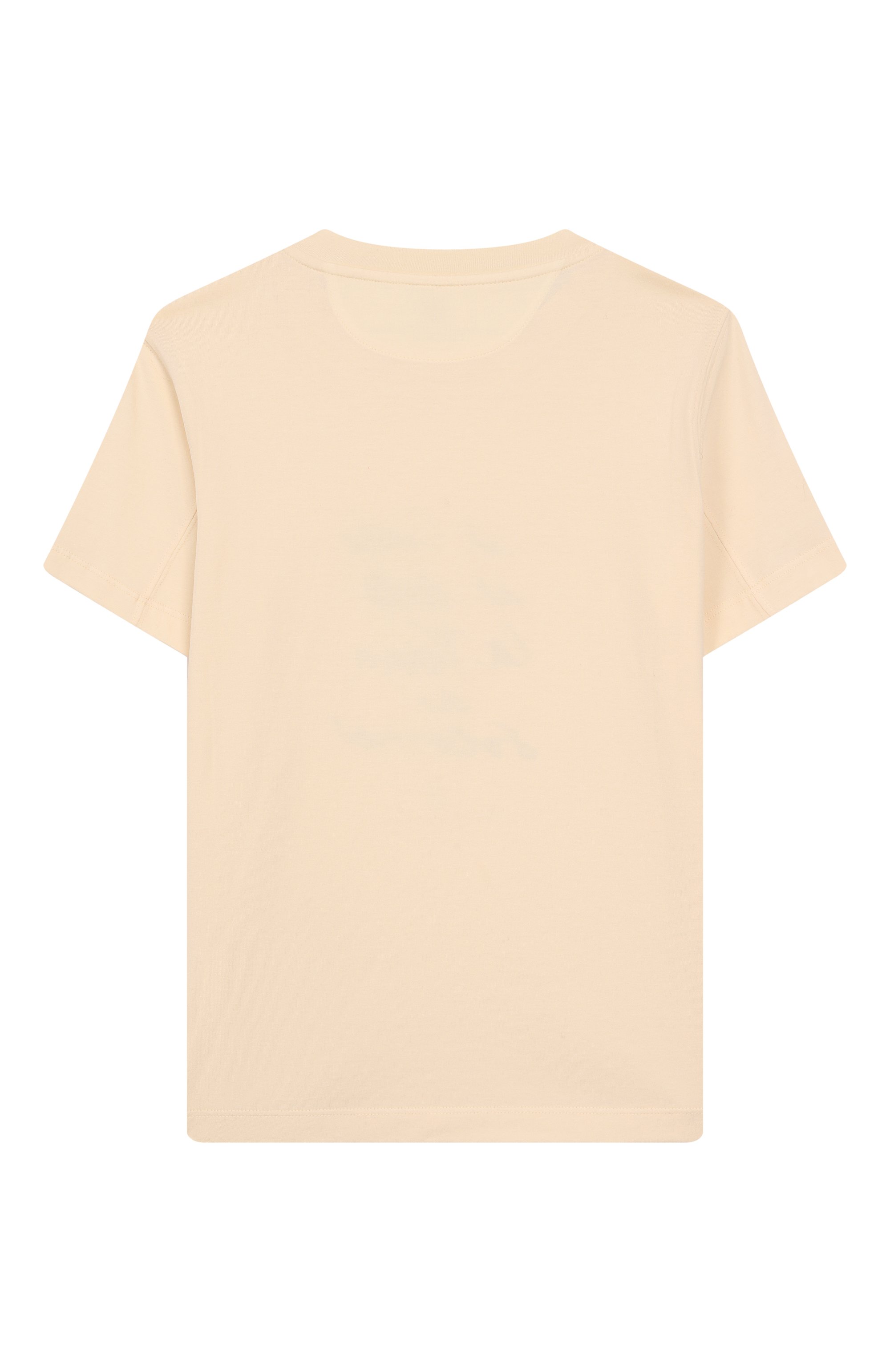 Хлопковая футболка BRUNELLO CUCINELLI кремового цвета по цене 28850 руб., арт. B0B13T166C, фото 2 Хлопковая футболка BRUNELLO CUCINELLI, арт. B0B13T166C, фото 2