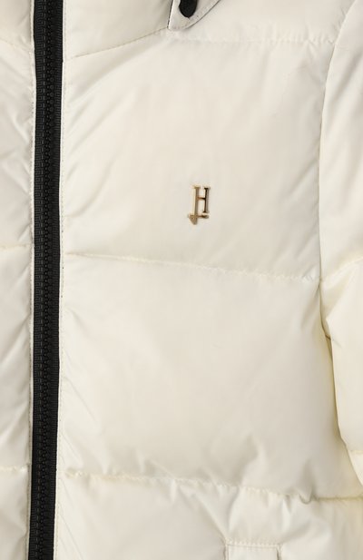 Пуховое пальто HERNO молочного цвета по цене 59300 руб., арт. PI000170G/12004Z, фото 3 Пуховое пальто HERNO, арт. PI000170G/12004Z, фото 3