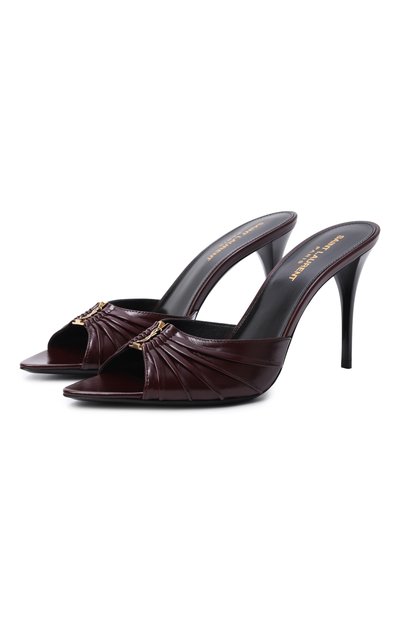 Женские кожаные мюли babylone 90 SAINT LAURENT, арт. 799606/AAEHF