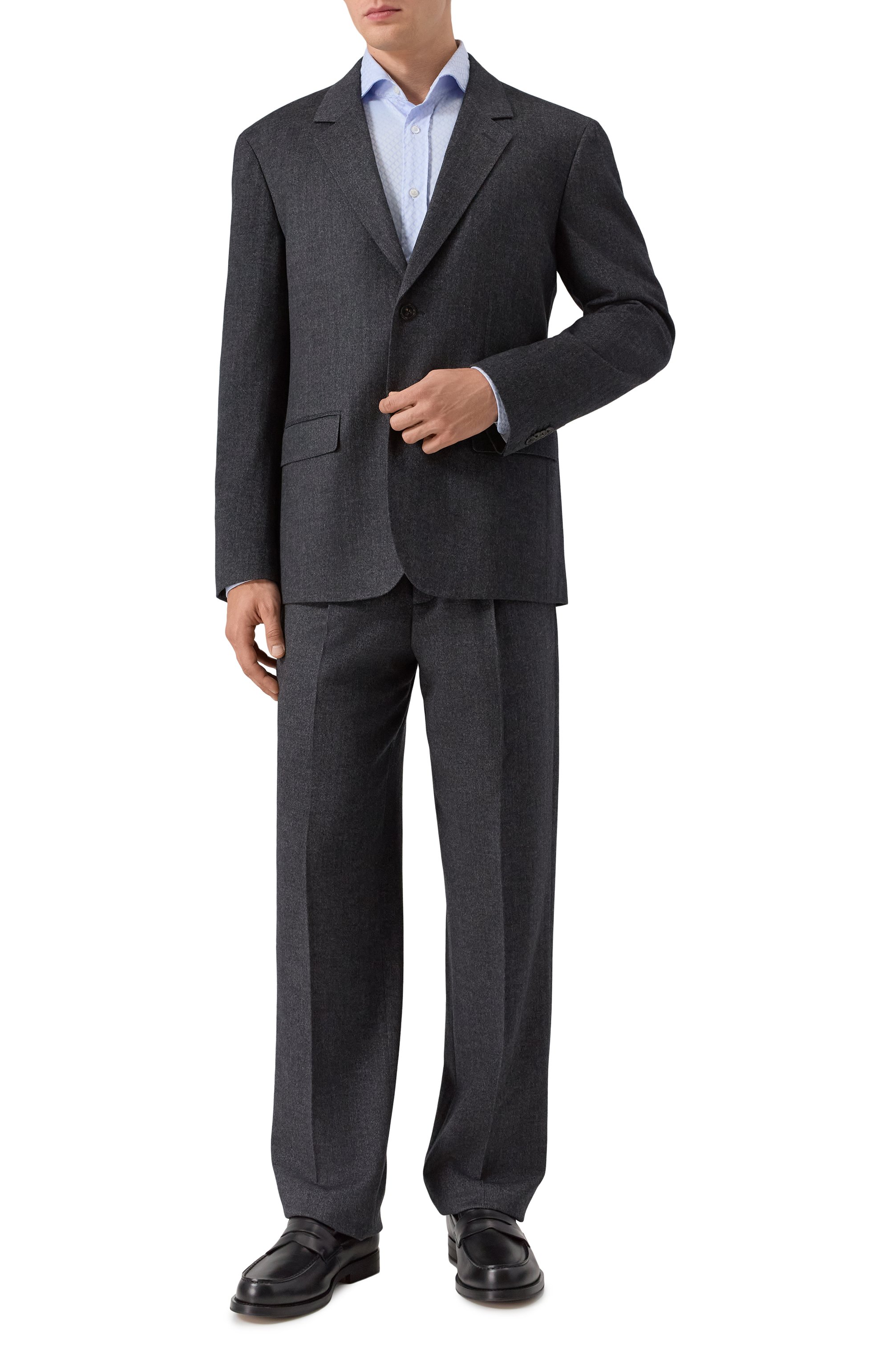 Пиджак из шерсти и шелка 12 STOREEZ темно-серого цвета по цене 47000 руб., арт. 133340, фото 3 Пиджак из шерсти и шелка 12 STOREEZ, арт. 133340, фото 3