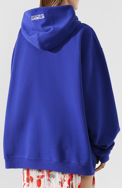 Хлопковое худи VETEMENTS, арт. SS20TR368 1624/W/BLUE, фото 4