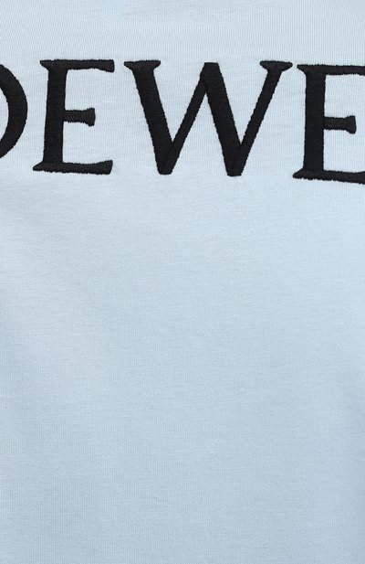 Хлопковая футболка LOEWE голубого цвета по цене 45150 руб., арт. H526341XB3, фото 5 Хлопковая футболка LOEWE, арт. H526341XB3, фото 5