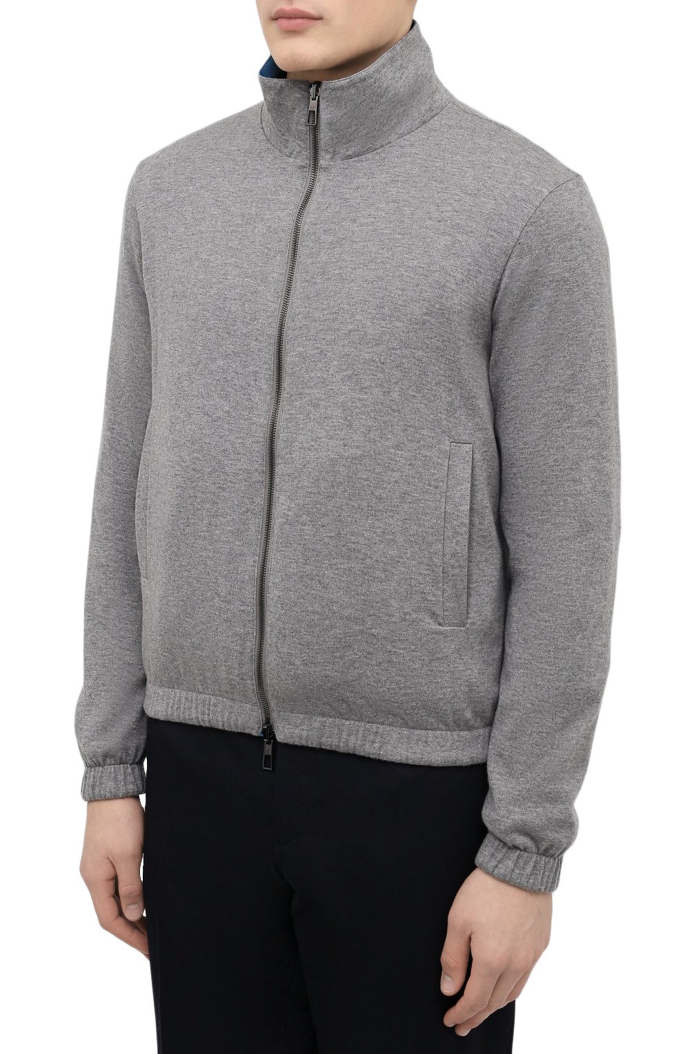 Двусторонний бомбер LORO PIANA бирюзового цвета по цене 222000 руб., арт. FAF8466, фото 6 Двусторонний бомбер LORO PIANA, арт. FAF8466, фото 6