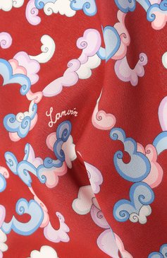 Мужской шелковый платок LANVIN бордового цвета, арт. 2815/HANDKERCHIEF | Фото 2 (Материал: Текстиль, Шелк; Нос: Не проставлено)