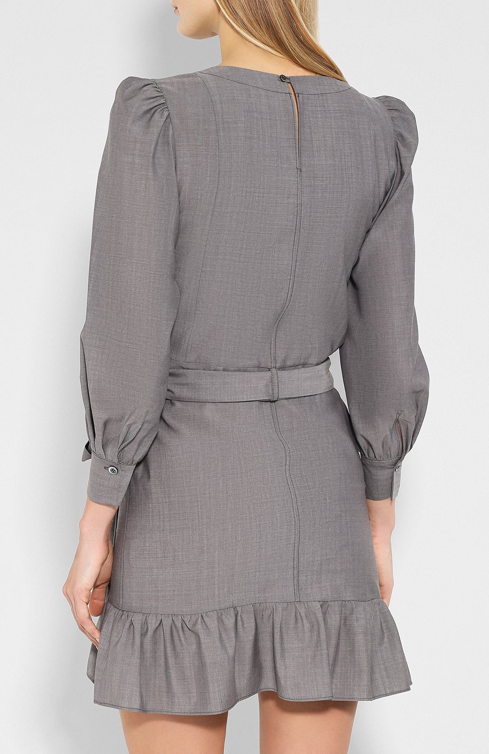 Шерстяное платье ISABEL MARANT ETOILE серого цвета по цене 57850 руб., арт. R01330-19P010E/NELICIA, фото 4 Шерстяное платье ISABEL MARANT ETOILE, арт. R01330-19P010E/NELICIA, фото 4