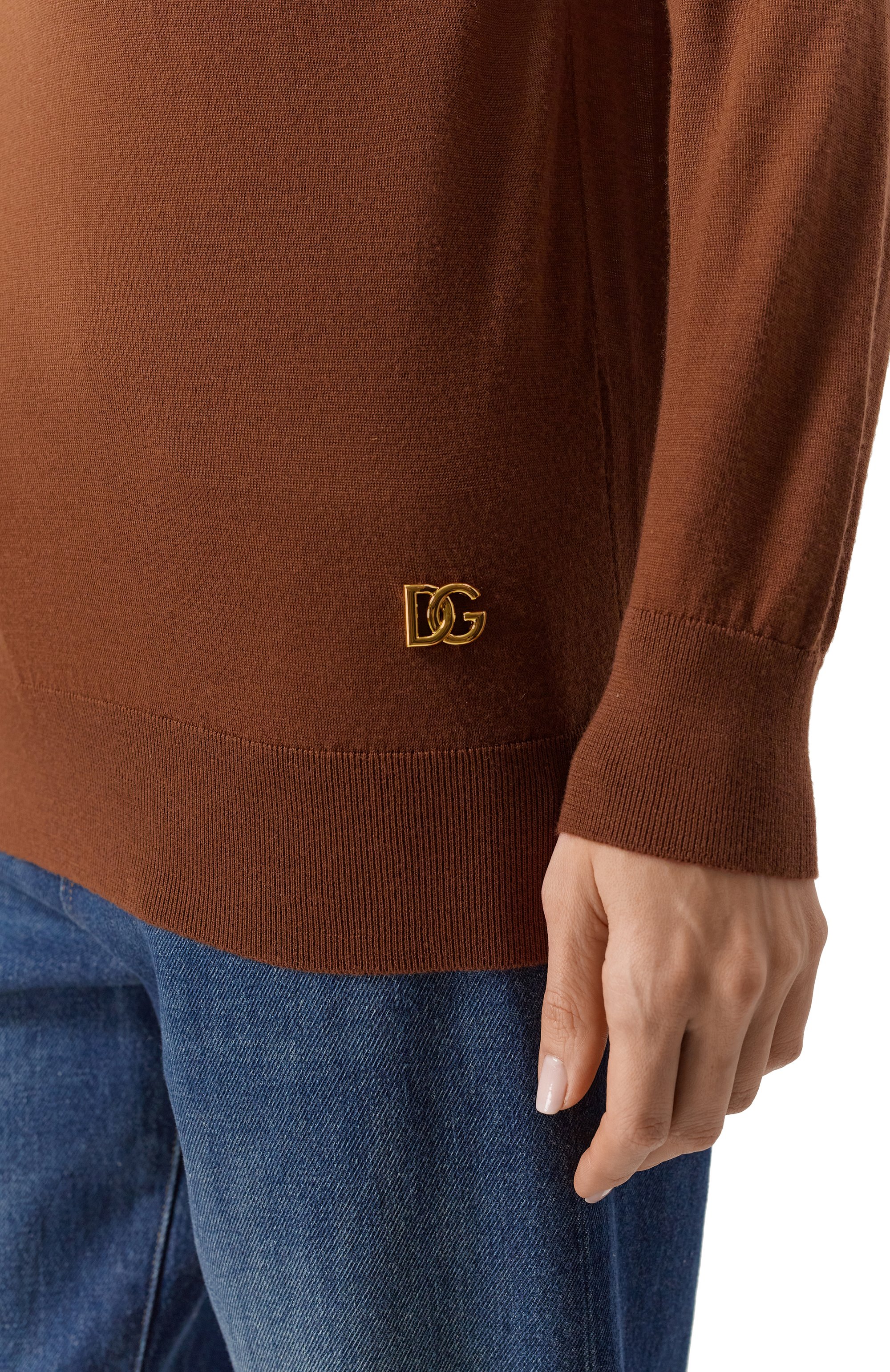 Кашемировая водолазка DOLCE & GABBANA коричневого цвета по цене 106500 руб., арт. FX832T/JAW3F, фото 5 Кашемировая водолазка DOLCE & GABBANA, арт. FX832T/JAW3F, фото 5