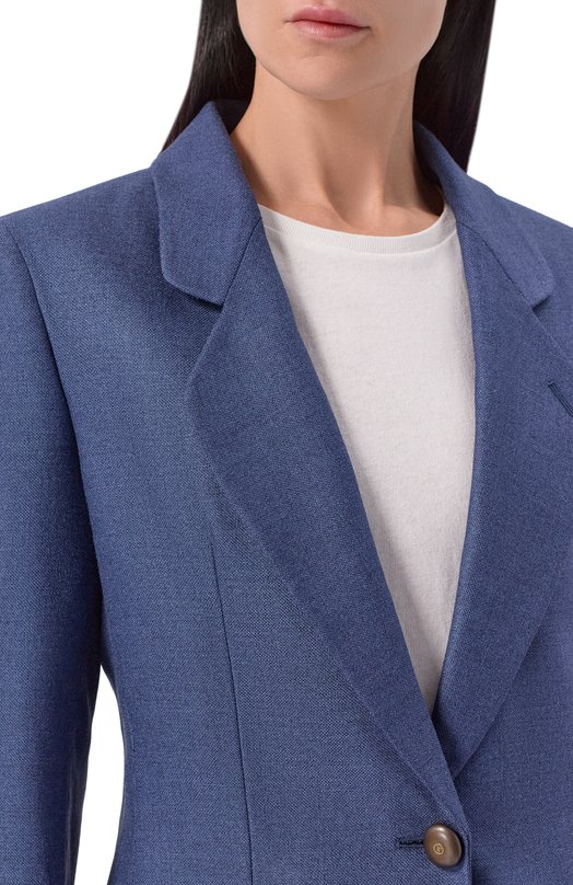 Жакет из шелка и шерсти Giorgio Armani GW002824/TE20034 Синий  GW002824/TE20034 Фото 5