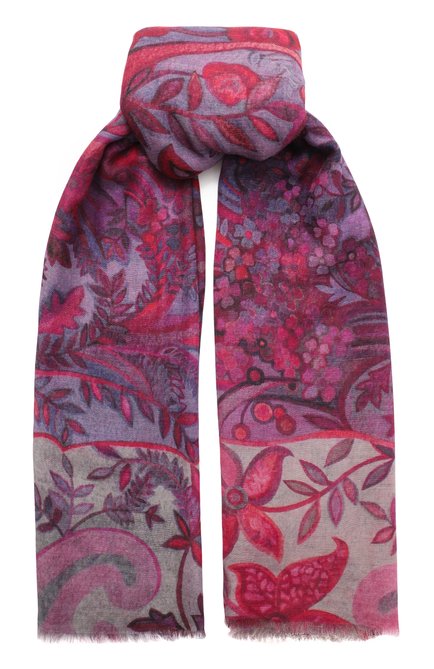 Женская шаль орнамент цветы из кашемира и шерсти GOURJI, арт. 91247455/554472114