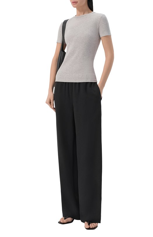 Футболка из хлопка и шелка 12 STOREEZ 137372 Серый  137372 Фото 2