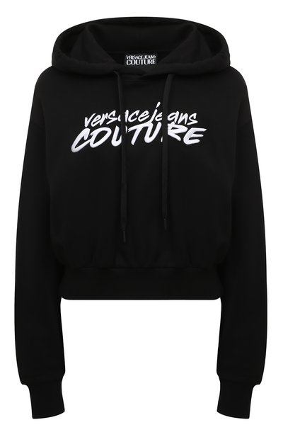 Женский хлопковое худи VERSACE JEANS COUTURE, арт. 73HAIT16-73DP314 0 L0G0 BRUSH EMBR0/CF01T