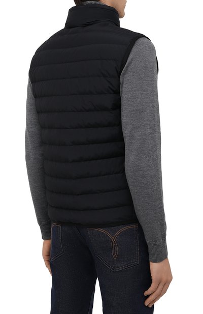 Пуховый жилет STONE ISLAND темно-синего цвета по цене 51900 руб., арт. 7515G0725, фото 4 Пуховый жилет STONE ISLAND, арт. 7515G0725, фото 4