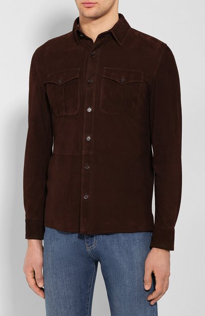 Замшевая рубашка RALPH LAUREN, арт. 790654923, фото 3