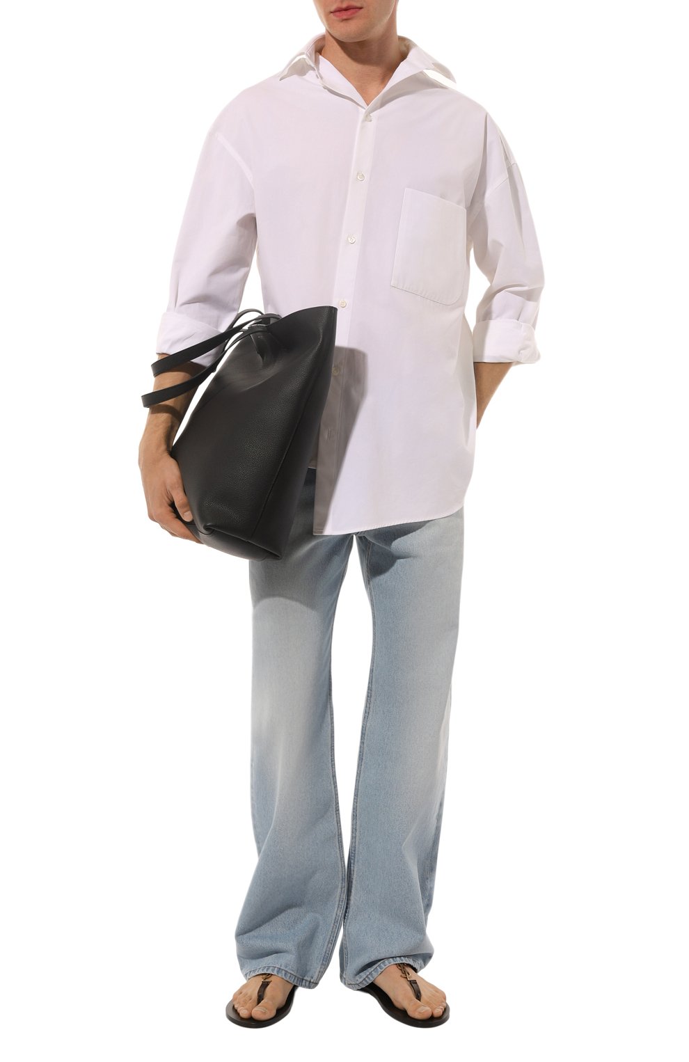 Кожаные шлепанцы cassandre SAINT LAURENT, арт. 775806/DWETT, фото 2