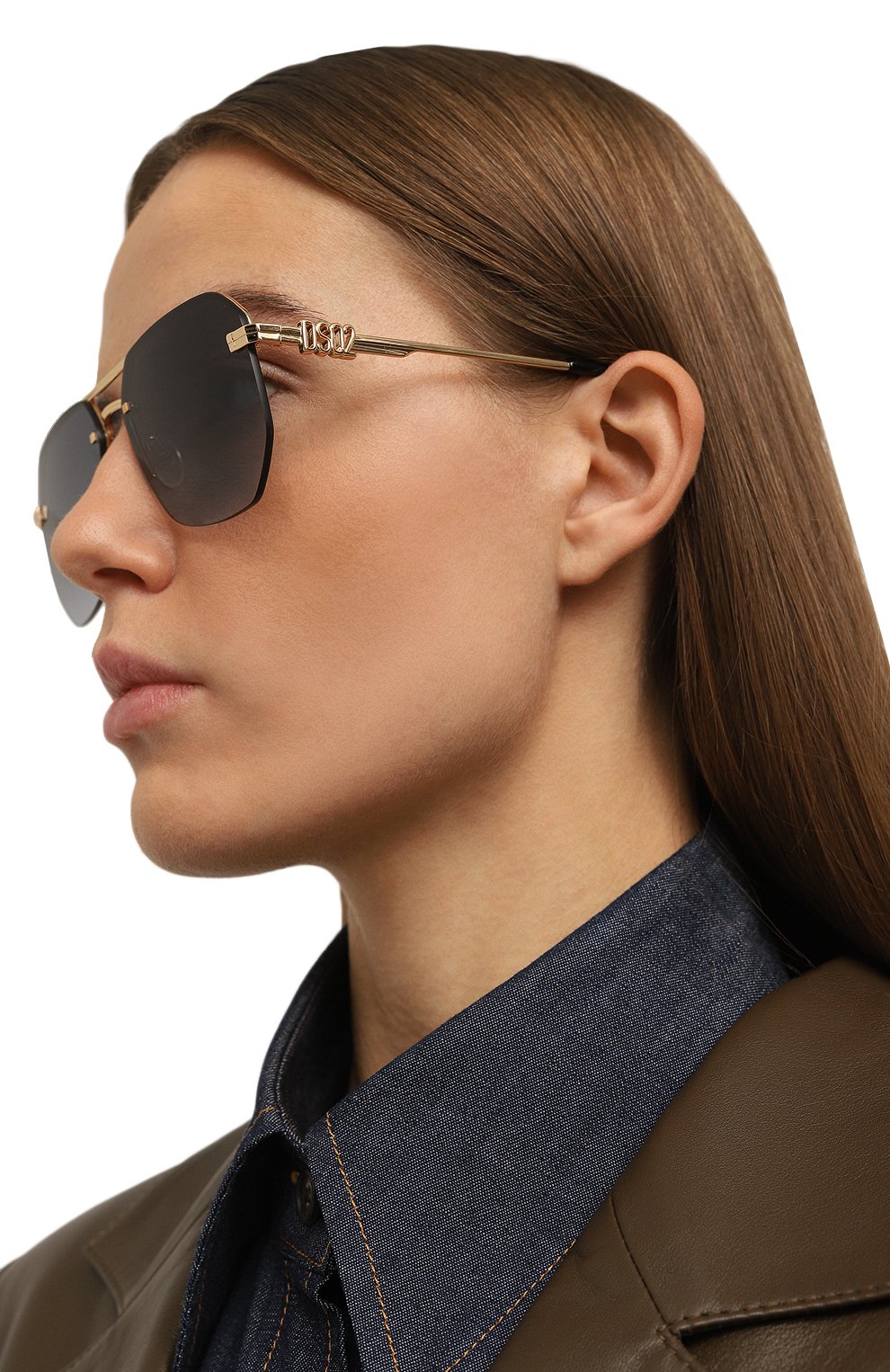 Солнцезащитные очки DSQUARED2 синего цвета по цене 34700 руб., арт. D20103 RHL, фото 2 Солнцезащитные очки DSQUARED2, арт. D20103 RHL, фото 2