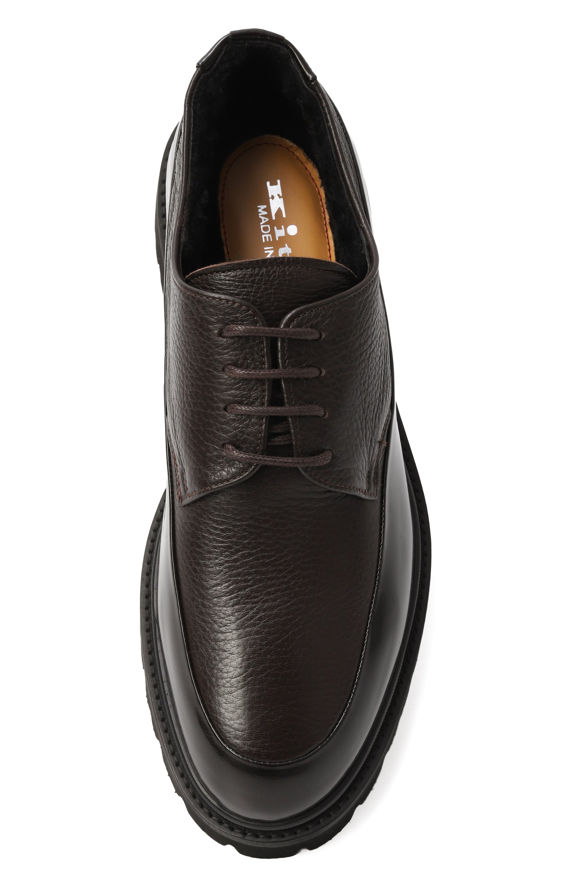 Кожаные дерби KITON, арт. USSA394N0131801, фото 6