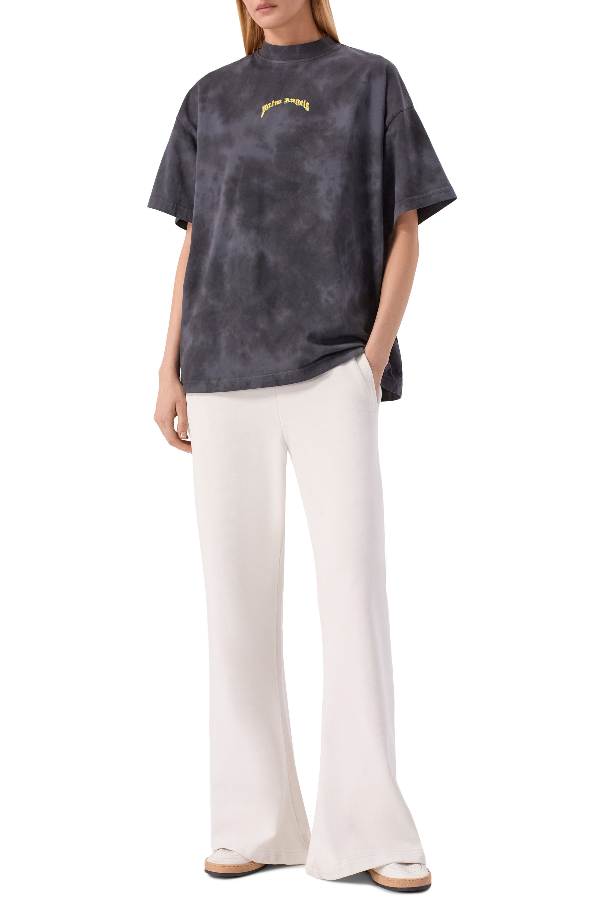 Хлопковая футболка PALM ANGELS, арт. PWAA07BS26JER009, фото 2