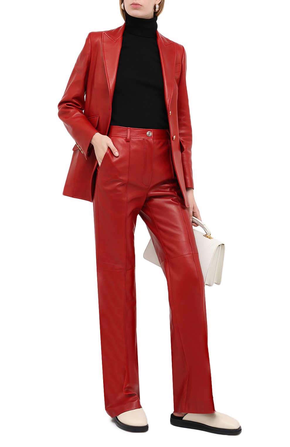 Кожаные брюки GUCCI, арт. 629532/XN336, фото 2