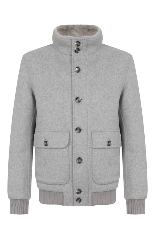 Бомбер из шерсти и вискозы Gimo's 5W20.U.020.605 Серый 5W20.U.020.605