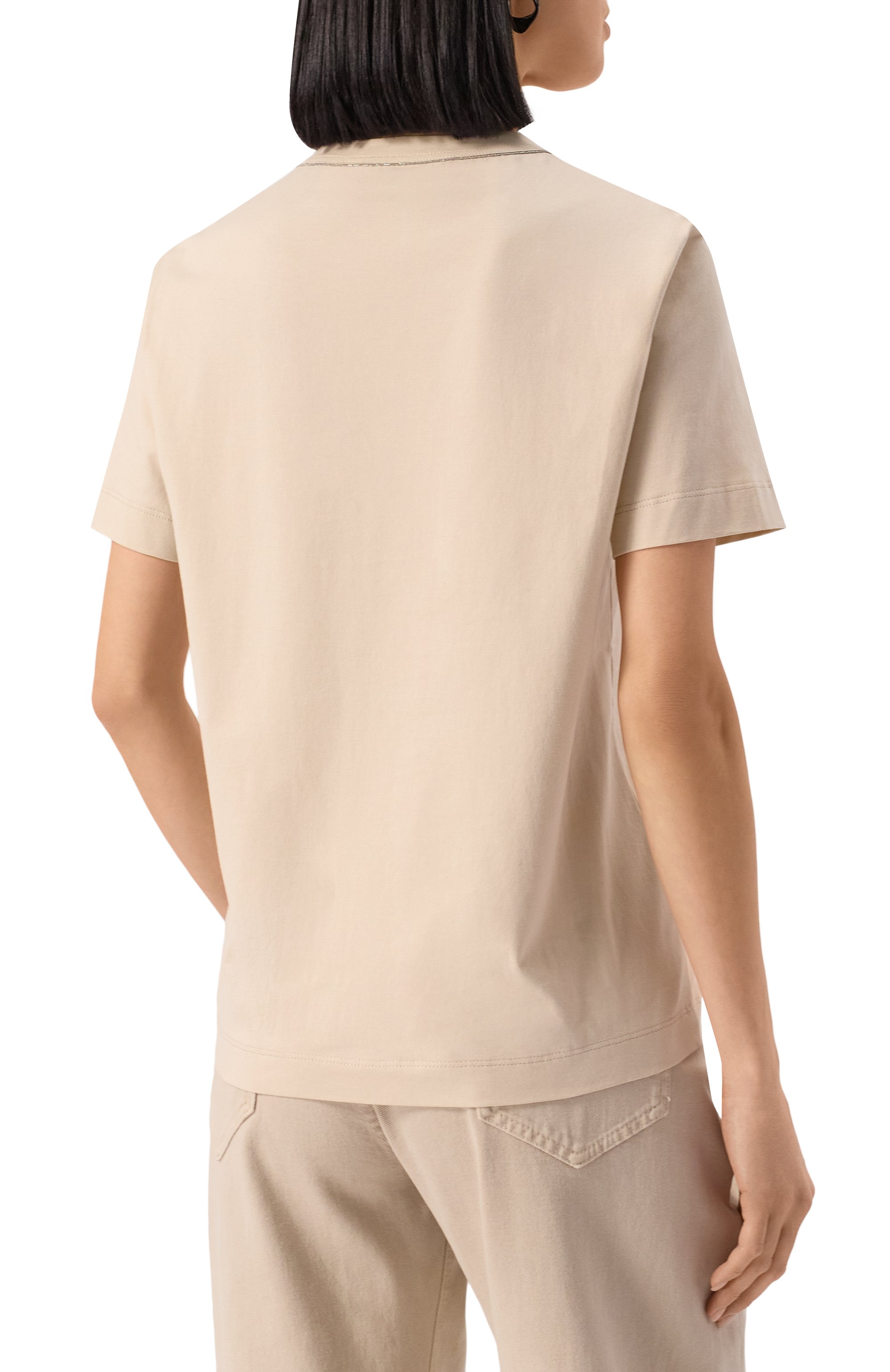 Хлопковая футболка BRUNELLO CUCINELLI, арт. M0T81BI100, фото 4