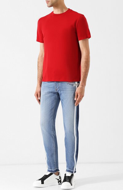 Кожаные кеды portofino на шнуровке DOLCE & GABBANA, арт. CS1612/AU455, фото 2