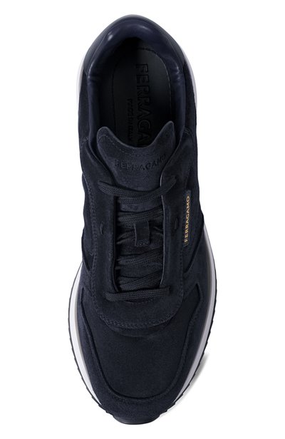 Замшевые кроссовки FERRAGAMO темно-синего цвета по цене 130500 руб., арт. 02A091/787587, фото 5 Замшевые кроссовки FERRAGAMO, арт. 02A091/787587, фото 5