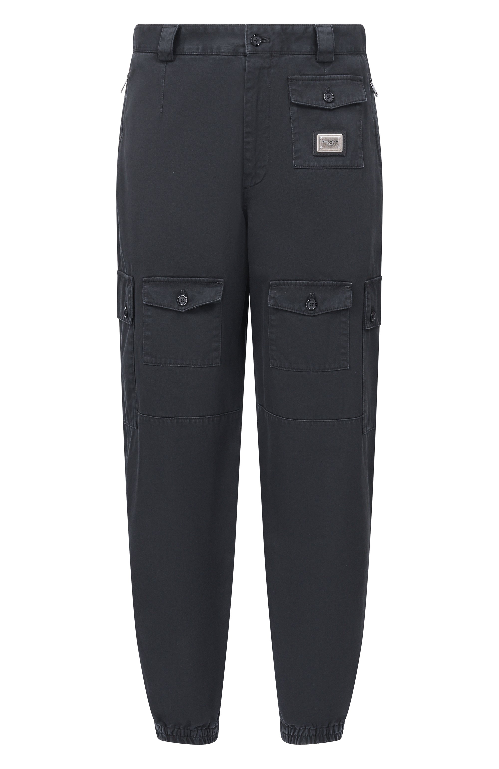 Хлопковые джоггеры DOLCE & GABBANA черного цвета по цене 139500 руб., арт. GV1VHT/G80V3, фото 1 Хлопковые джоггеры DOLCE & GABBANA, арт. GV1VHT/G80V3, фото 1