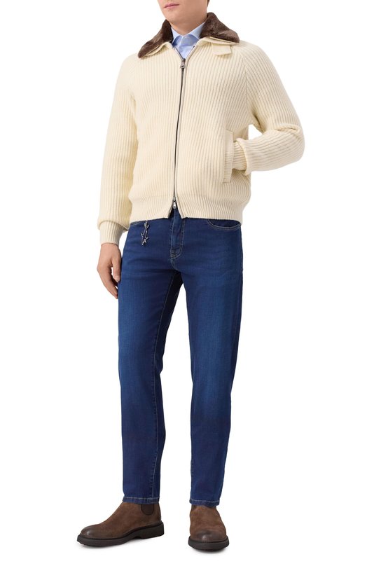Шерстяной кардиган Paul&Shark 15311243/3XL-6XL Кремовый  15311243/3XL-6XL Фото 2