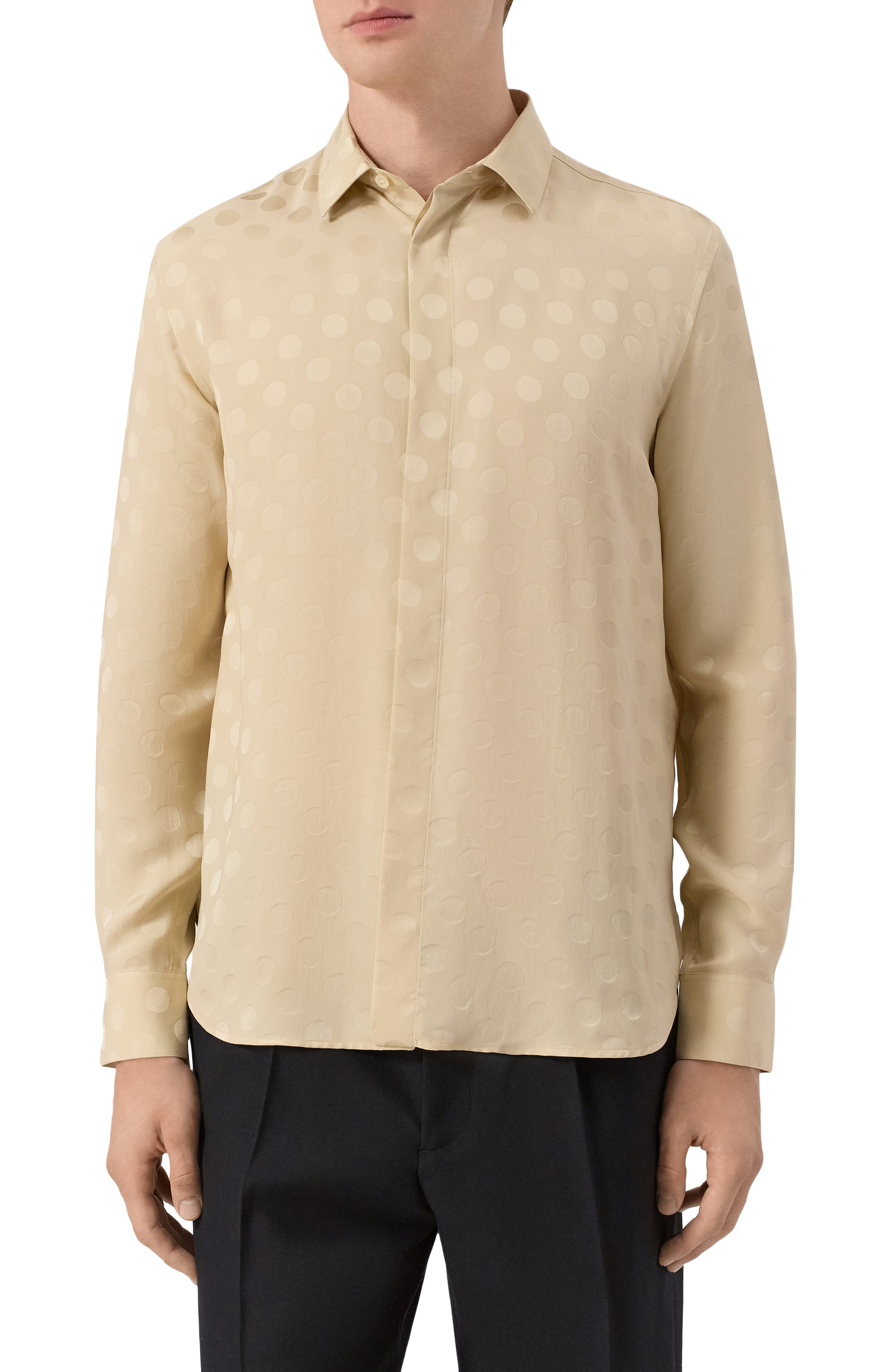 Шелковая рубашка SAINT LAURENT, арт. 646850/Y1I44, фото 3