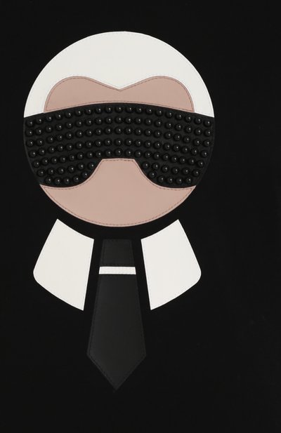 Хлопковая футболка с аппликацией FENDI, арт. FY0682/09K, фото 5