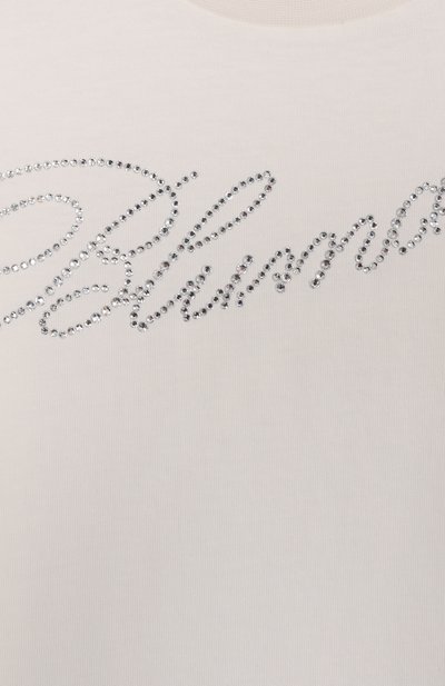 Хлопковая футболка BLUMARINE, арт. BFTS008.0.JF056/6A-12A, фото 3