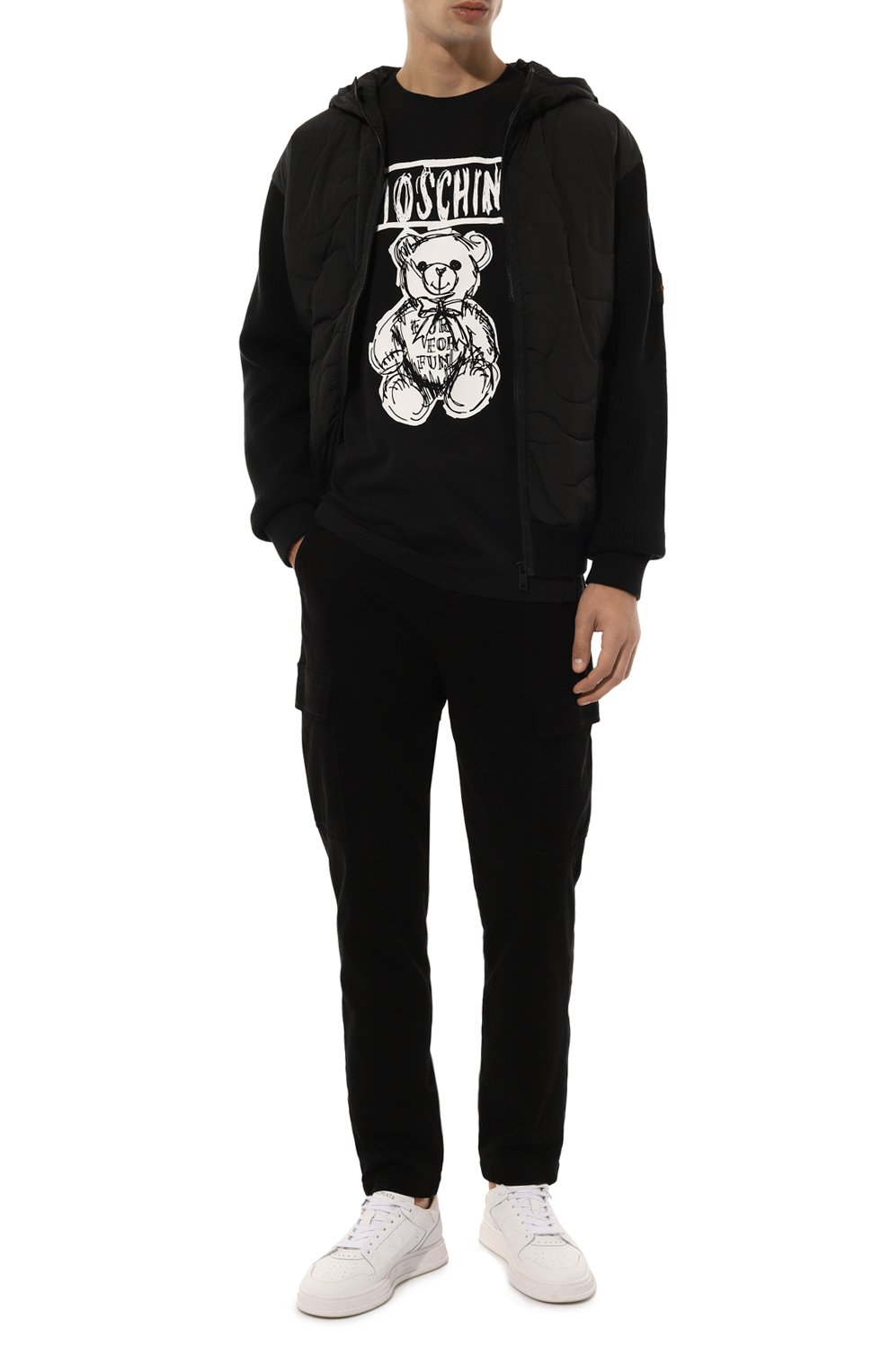 Брюки-карго 7 FOR ALL MANKIND черного цвета по цене 26350 руб., арт. JSGCC540VB, фото 2 Брюки-карго 7 FOR ALL MANKIND, арт. JSGCC540VB, фото 2