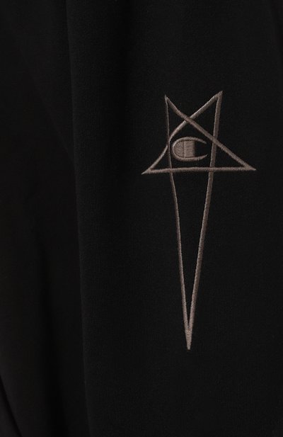 Хлопковая толстовка rick owens x champion RICK OWENS черного цвета по цене 79150 руб., арт. CM01D0463/CHFE, фото 5 Хлопковая толстовка rick owens x champion RICK OWENS, арт. CM01D0463/CHFE, фото 5