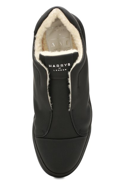 Кожаные кеды HARRYS OF LONDON черного цвета по цене 42250 руб., арт. TUBE WARM TECH LEATHER, фото 5 Кожаные кеды HARRYS OF LONDON, арт. TUBE WARM TECH LEATHER, фото 5