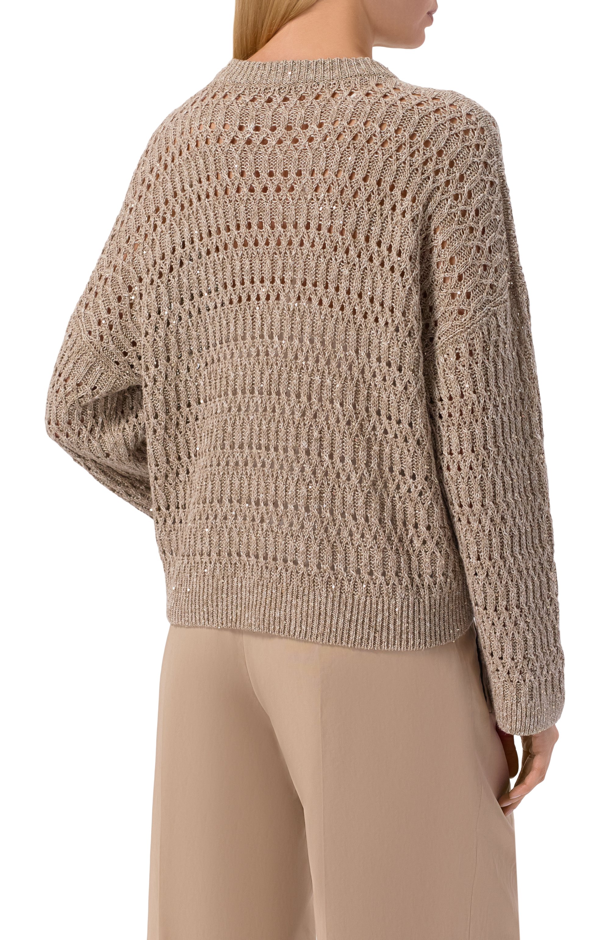 Льняной свитер BRUNELLO CUCINELLI, арт. MC0564700, фото 4