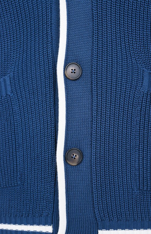 Хлопковый кардиган Kiton UMK064604 Синий  UMK064604 Фото 6