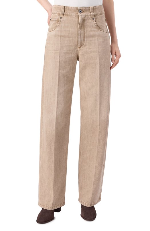 Джинсы Brunello Cucinelli MP095P4005 Бежевый  MP095P4005 Фото 3