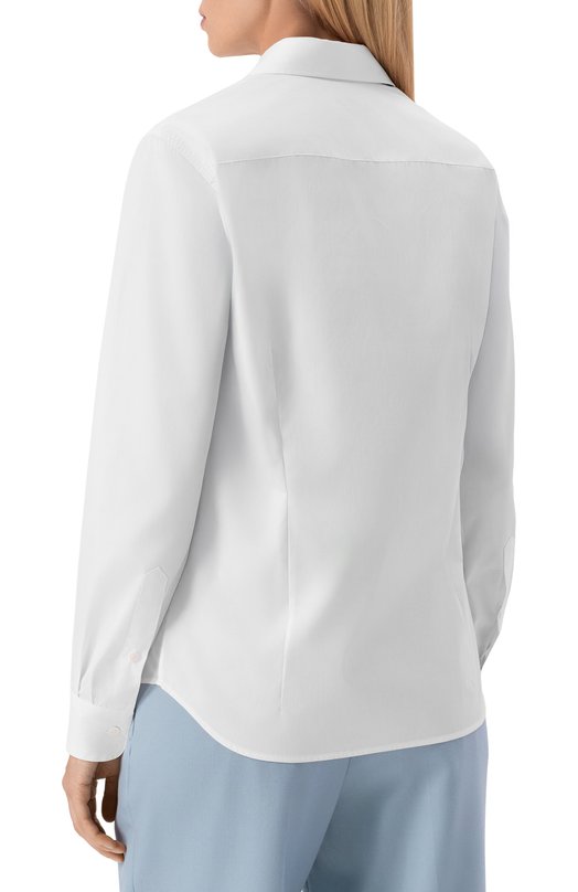 Хлопковая рубашка Dries Van Noten 252-010706-2295 Белый  252-010706-2295 Фото 4