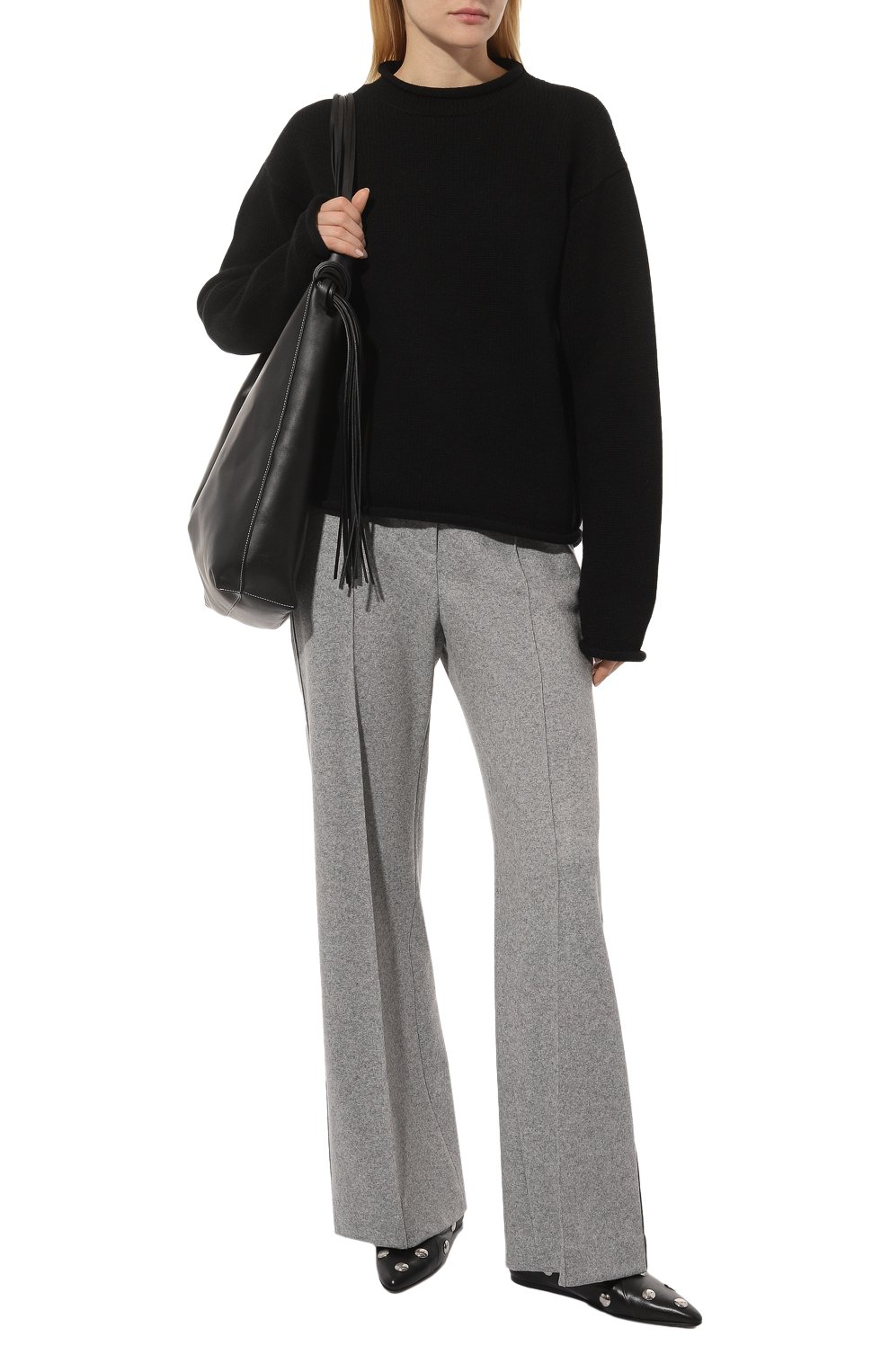 Шерстяные брюки ANTONELLI FIRENZE серого цвета по цене 47950 руб., арт. K8050/816C, фото 2 Шерстяные брюки ANTONELLI FIRENZE, арт. K8050/816C, фото 2