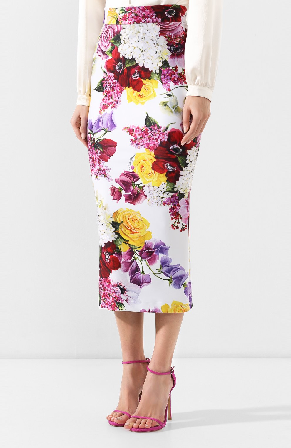 Юбка с принтом DOLCE & GABBANA разноцветного цвета по цене 78950 руб., арт. F4BJ1T/FSGPC, фото 3 Юбка с принтом DOLCE & GABBANA, арт. F4BJ1T/FSGPC, фото 3