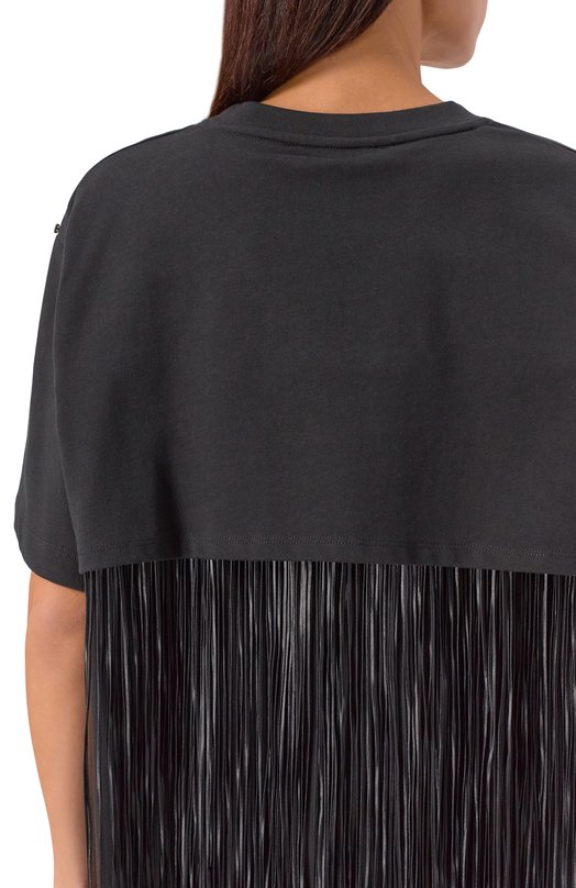 Хлопковая футболка Sportmax TEATIN0 Чёрный  TEATIN0 Фото 5