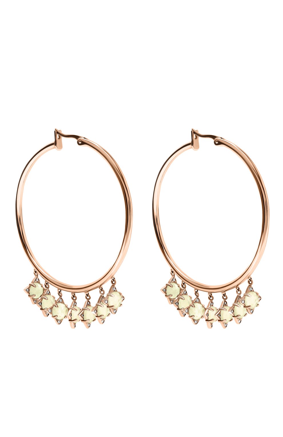 Серьги the rose MOONKA светло-зеленого цвета по цене 44900 руб., арт. tr-kon-prn, фото 3 Серьги the rose MOONKA, арт. tr-kon-prn, фото 3