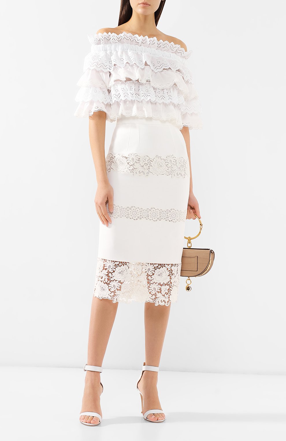 Юбка с кружевной отделкой DOLCE & GABBANA, арт. F4BHVZ/FGMFB, фото 2