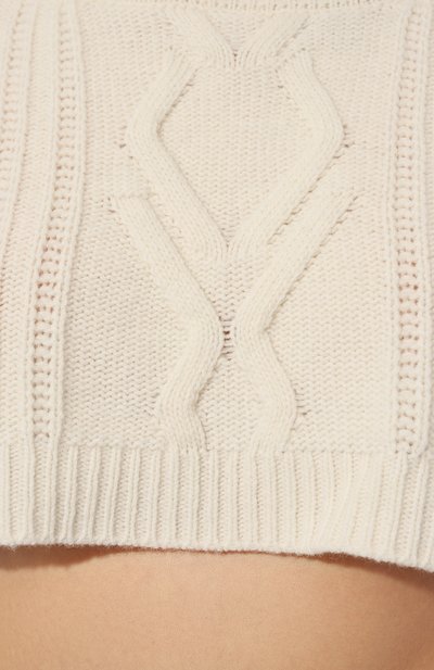 Шерстяной свитер DONDUP белого цвета по цене 42400 руб., арт. DT297/M00887D SZA, фото 5 Шерстяной свитер DONDUP, арт. DT297/M00887D SZA, фото 5